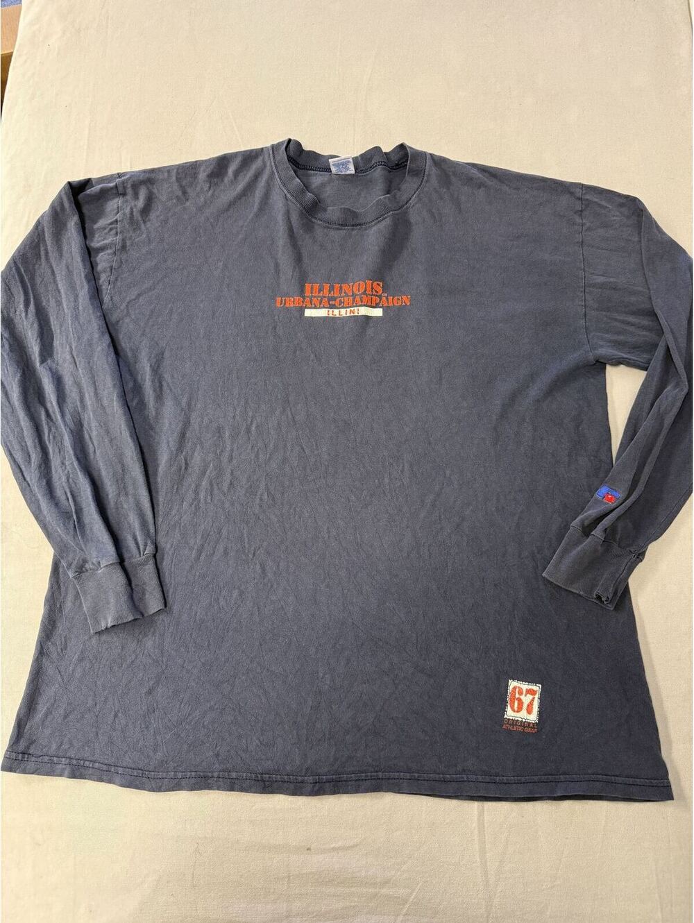 Vintage University of Illinois Urbana-Champaign LS Faded - L